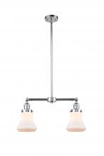  209-PC-G191 - Bellmont - 2 Light - 21 inch - Polished Chrome - Stem Hung - Island Light