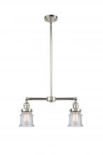 Innovations Lighting 209-PN-G184S - Canton - 2 Light - 21 inch - Polished Nickel - Stem Hung - Island Light