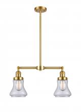  209-SG-G192 - Bellmont - 2 Light - 21 inch - Satin Gold - Stem Hung - Island Light