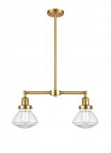 Innovations Lighting 209-SG-G322 - Olean - 2 Light - 22 inch - Satin Gold - Stem Hung - Island Light