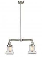  209-SN-G192 - Bellmont - 2 Light - 21 inch - Brushed Satin Nickel - Stem Hung - Island Light