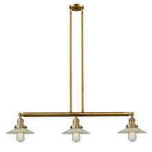  213-BB-G2 - Halophane - 3 Light - 41 inch - Brushed Brass - Stem Hung - Island Light