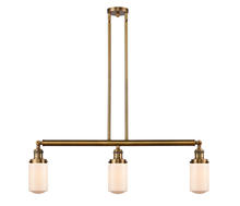  213-BB-G311 - Dover - 3 Light - 37 inch - Brushed Brass - Stem Hung - Island Light