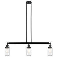  213-BK-G314 - Dover - 3 Light - 37 inch - Matte Black - Stem Hung - Island Light