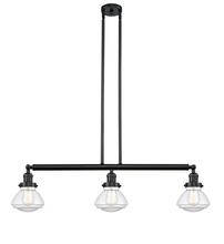  213-BK-G322 - Olean - 3 Light - 39 inch - Matte Black - Stem Hung - Island Light