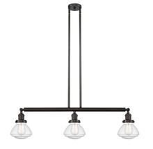  213-OB-G324 - Olean - 3 Light - 39 inch - Oil Rubbed Bronze - Stem Hung - Island Light