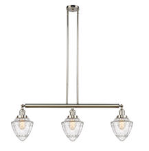  213-PN-G664-7 - Bullet - 3 Light - 38 inch - Polished Nickel - Stem Hung - Island Light