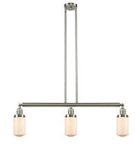  213-SN-G311 - Dover - 3 Light - 37 inch - Brushed Satin Nickel - Stem Hung - Island Light