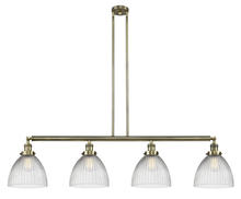  214-AB-G222 - Seneca Falls - 4 Light - 51 inch - Antique Brass - Stem Hung - Island Light