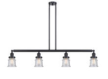  214-BK-G184S - Canton - 4 Light - 51 inch - Matte Black - Stem Hung - Island Light