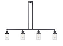  214-BK-G314 - Dover - 4 Light - 49 inch - Matte Black - Stem Hung - Island Light