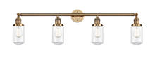  215-BB-G312 - Dover - 4 Light - 43 inch - Brushed Brass - Bath Vanity Light