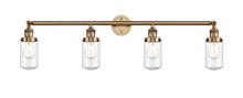  215-BB-G314 - Dover - 4 Light - 43 inch - Brushed Brass - Bath Vanity Light