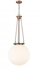  221-1P-AC-G201-18 - Beacon - 1 Light - 18 inch - Antique Copper - Chain Hung - Pendant