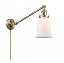  237-AB-G181 - Canton - 1 Light - 8 inch - Antique Brass - Swing Arm