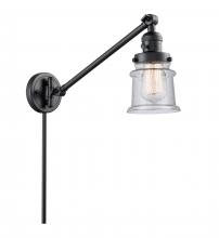  237-BK-G184S - Canton - 1 Light - 8 inch - Matte Black - Swing Arm