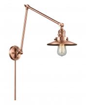  238-AC-M3 - Railroad - 1 Light - 8 inch - Antique Copper - Swing Arm