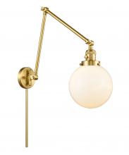 Innovations Lighting 238-SG-G201-8 - Beacon - 1 Light - 8 inch - Satin Gold - Swing Arm