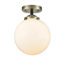  284-1C-BAB-G201-8 - Beacon - 1 Light - 8 inch - Black Antique Brass - Semi-Flush Mount