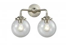  284-2W-SN-G204-6 - Beacon - 2 Light - 14 inch - Brushed Satin Nickel - Bath Vanity Light