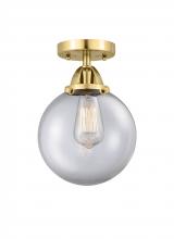  288-1C-SG-G202-8 - Beacon - 1 Light - 8 inch - Satin Gold - Semi-Flush Mount