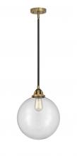  288-1S-BAB-G202-12 - Beacon - 1 Light - 12 inch - Black Antique Brass - Cord hung - Mini Pendant