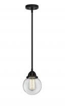  288-1S-BK-G202-6 - Beacon - 1 Light - 6 inch - Matte Black - Cord hung - Mini Pendant