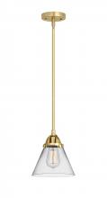  288-1S-SG-G42 - Cone - 1 Light - 8 inch - Satin Gold - Cord hung - Mini Pendant