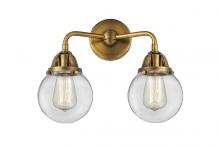  288-2W-BB-G202-6 - Beacon - 2 Light - 14 inch - Brushed Brass - Bath Vanity Light