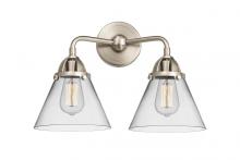  288-2W-SN-G42 - Cone - 2 Light - 16 inch - Brushed Satin Nickel - Bath Vanity Light