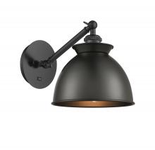  317-1W-BK-M14-BK - Adirondack - 1 Light - 8 inch - Matte Black - Sconce