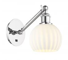  317-1W-PC-G1217-6WV - White Venetian - 1 Light - 6 inch - Polished Chrome - Sconce