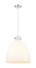  410-1PL-PN-G412-18WH - Newton Bell - 1 Light - 18 inch - Polished Nickel - Cord hung - Pendant