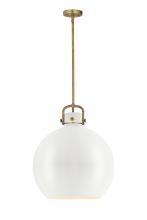 Innovations Lighting 410-1SL-BB-M410-18W - Newton Sphere - 1 Light - 18 inch - Brushed Brass - Pendant