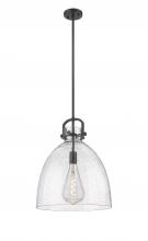  410-1SL-BK-G412-16SDY - Newton Bell - 1 Light - 16 inch - Matte Black - Pendant