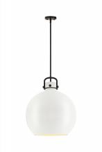  410-1SL-BK-M410-18W - Newton Sphere - 1 Light - 18 inch - Matte Black - Pendant