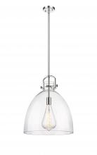  410-1SL-PN-G412-16CL - Newton Bell - 1 Light - 16 inch - Polished Nickel - Pendant