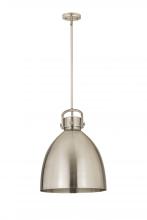  410-1SL-SN-M412-16SN - Newton Bell - 1 Light - 16 inch - Satin Nickel - Pendant