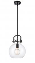  410-1SM-BK-G410-10CL - Newton Sphere - 1 Light - 10 inch - Matte Black - Mini Pendant