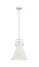  410-1SM-PN-M411-10W - Newton Cone - 1 Light - 10 inch - Polished Nickel - Mini Pendant