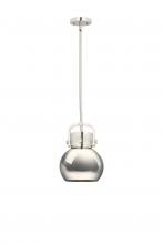  410-1SS-PN-M410-8PN - Newton Sphere - 1 Light - 8 inch - Polished Nickel - Mini Pendant