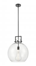  411-1SL-BK-G410-16CL - Newton Sphere - 1 Light - 16 inch - Matte Black - Pendant