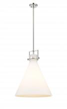  411-1SL-PN-G411-18WH - Newton Cone - 1 Light - 18 inch - Polished Nickel - Cord hung - Pendant