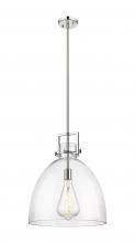  411-1SL-PN-G412-16CL - Newton Bell - 1 Light - 16 inch - Polished Nickel - Pendant