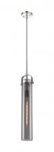  413-1SS-PN-G413-1S-4SM - Pilaster - 1 Light - 4 inch Glass - Polished Nickel - Pendant