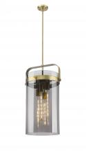  413-4SL-BB-G413-4S-12SM - Pilaster - 4 Light - 12 inch - Brushed Brass - Pendant