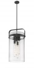  413-4SL-BK-G413-4S-12SDY - Pilaster - 4 Light - 12 inch - Matte Black - Pendant