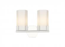  427-2W-PN-G427-9WH - Claverack - 2 Light - 13 inch - Polished Nickel - Bath Vanity Light