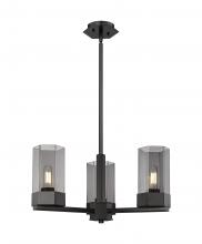  427-3CR-BK-G427-9SM - Claverack - 3 Light - 22 inch - Matte Black - Pendant