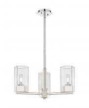  427-3CR-PN-G427-9CL - Claverack - 3 Light - 22 inch - Polished Nickel - Pendant